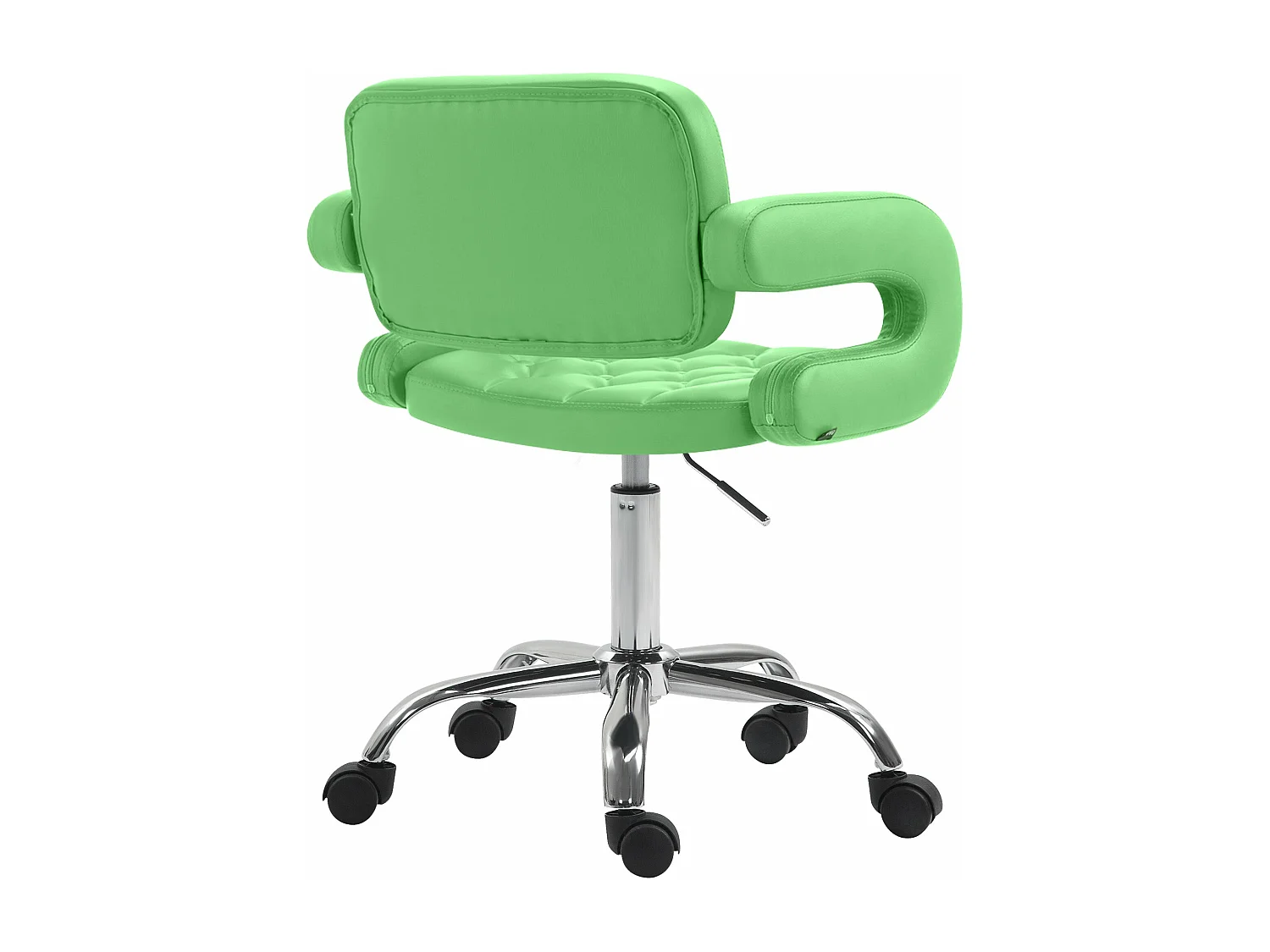 Bürostuhl - Kunstleder & Metall in Chromoptik - grün - Dublin
