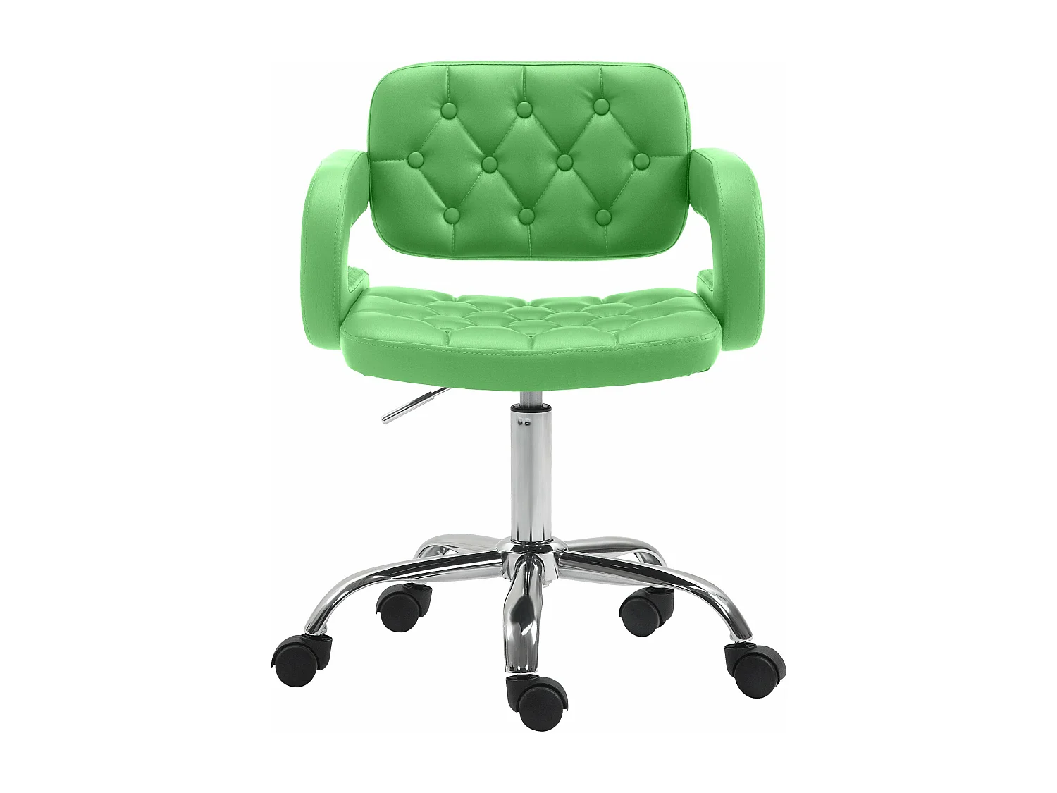 Bürostuhl - Kunstleder & Metall in Chromoptik - grün - Dublin