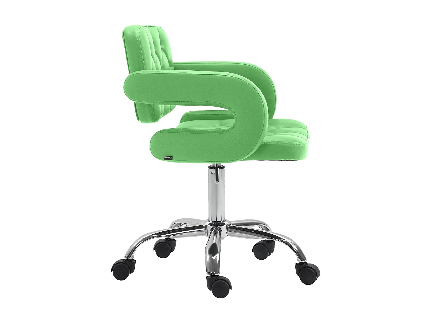 Bürostuhl - Kunstleder & Metall in Chromoptik - grün - Dublin