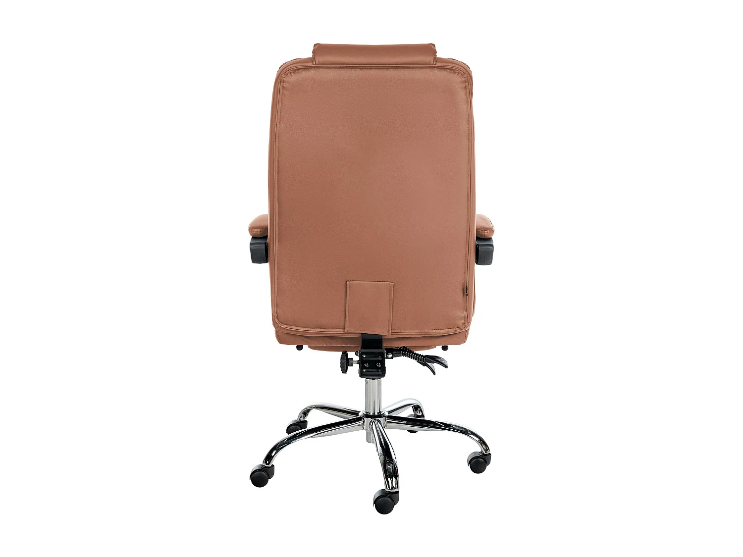 Chaise de bureau - Similicuir & Métal chromé - Marron clair - Oxygen