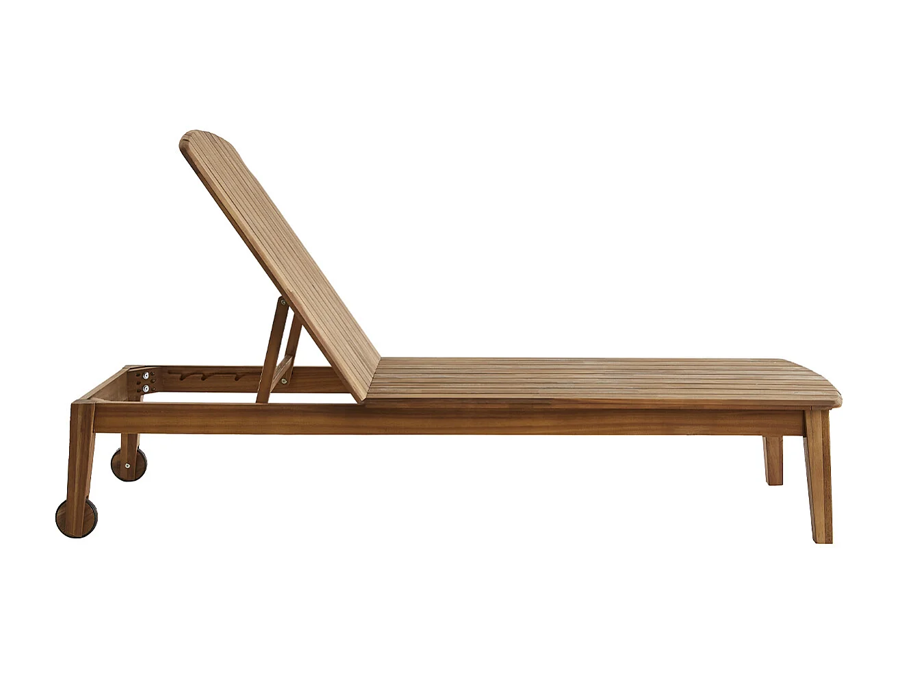 Set de 2 tumbonas de acacia maciza CANOPEE