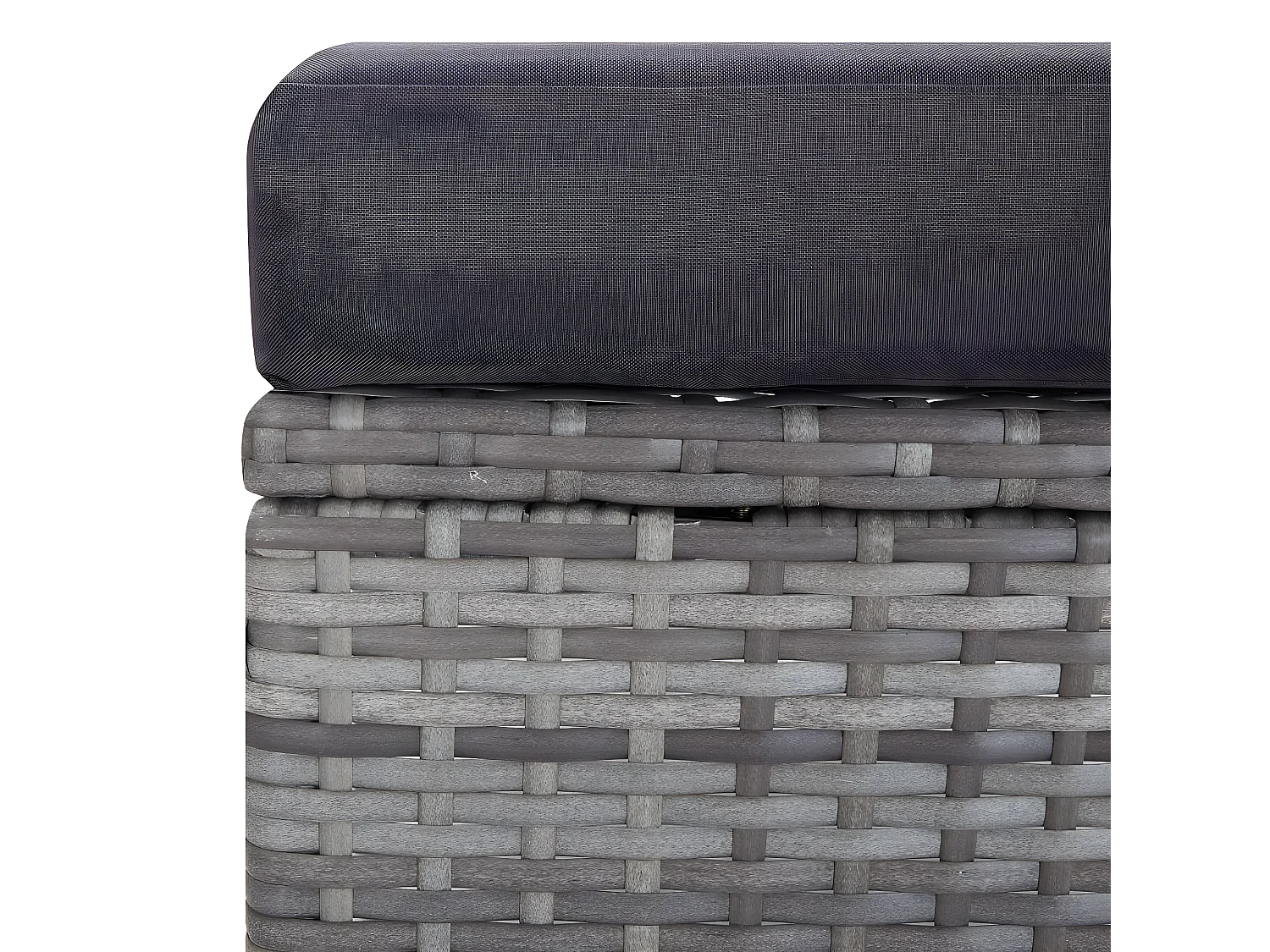 Salon de jardin 2 pcs avec coussins Résine tressée Gris 6