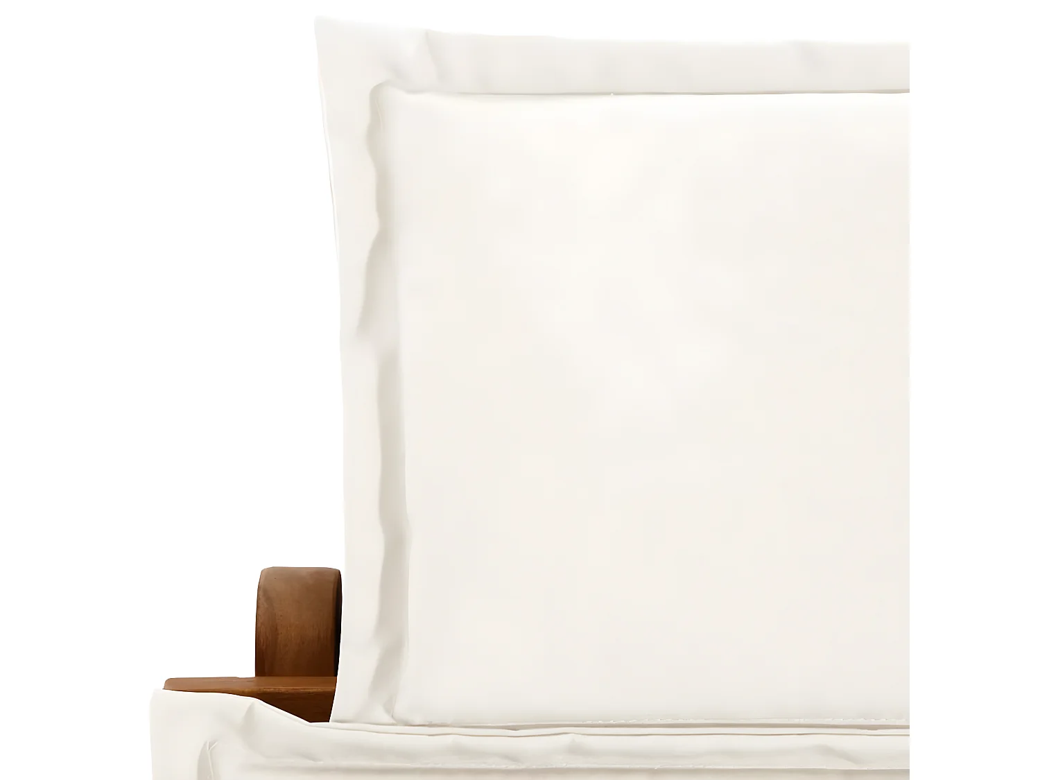 Chaises longues et coussins 2pcs Crème blanc Bois massif acacia