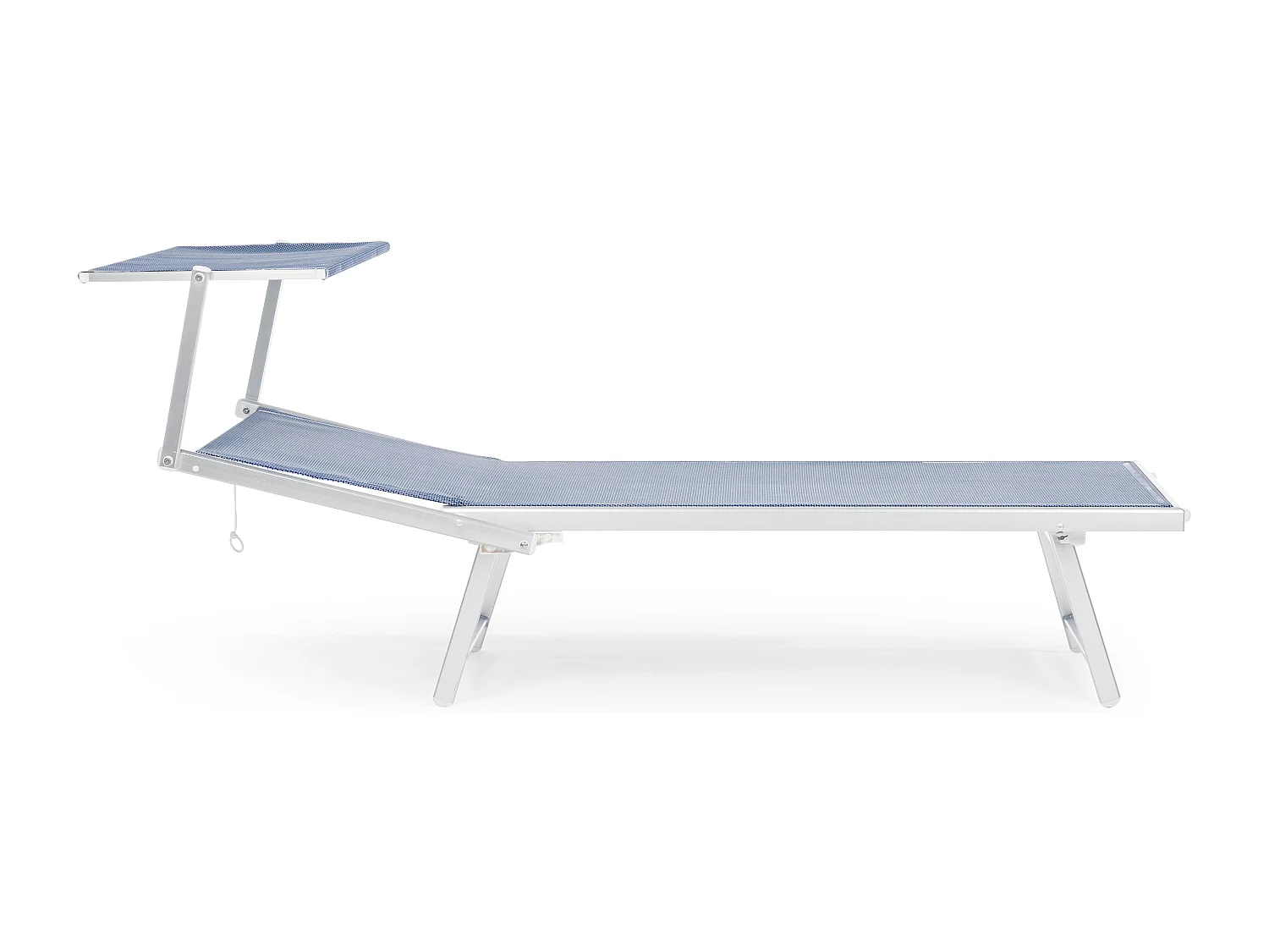 Chaise longue pliante en aluminium bleu Jorgia - Lot de 2