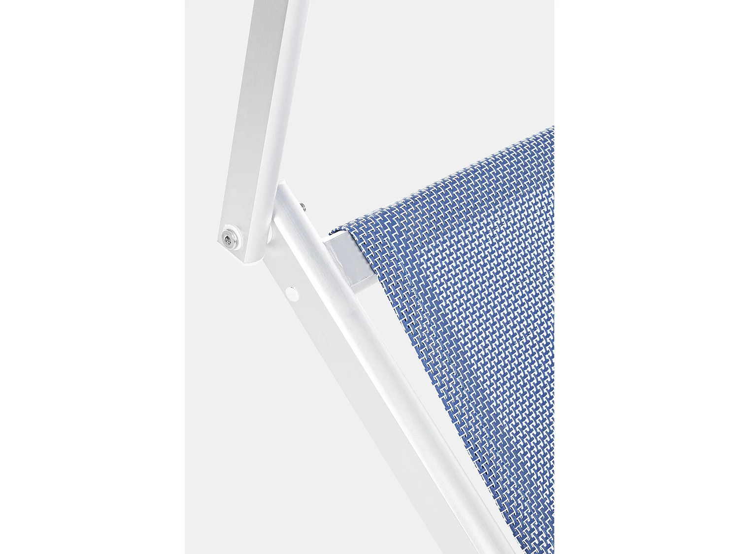 Chaise longue pliante en aluminium bleu Jorgia - Lot de 2