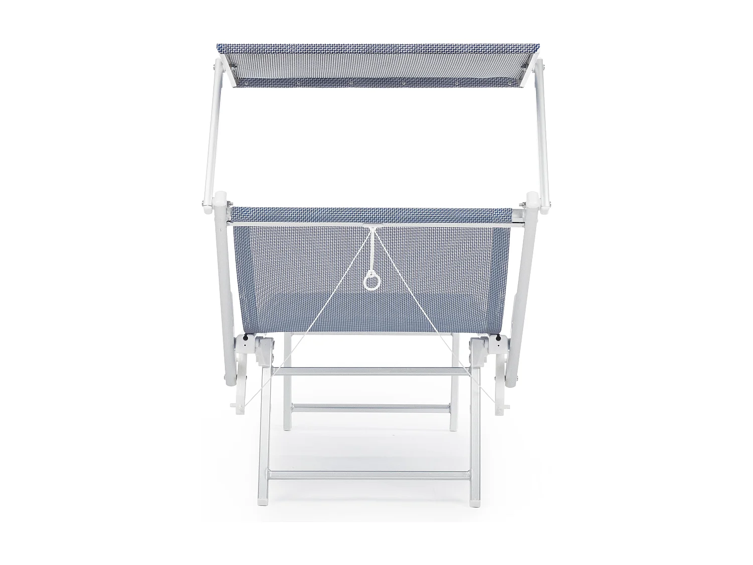 Chaise longue pliante en aluminium bleu Jorgia - Lot de 2