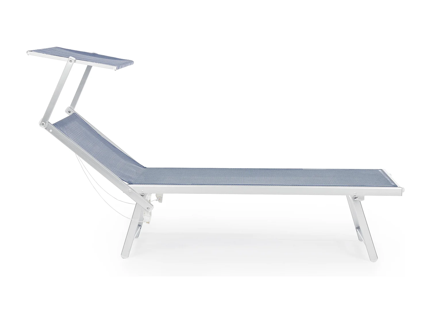 Chaise longue pliante en aluminium bleu Jorgia - Lot de 2
