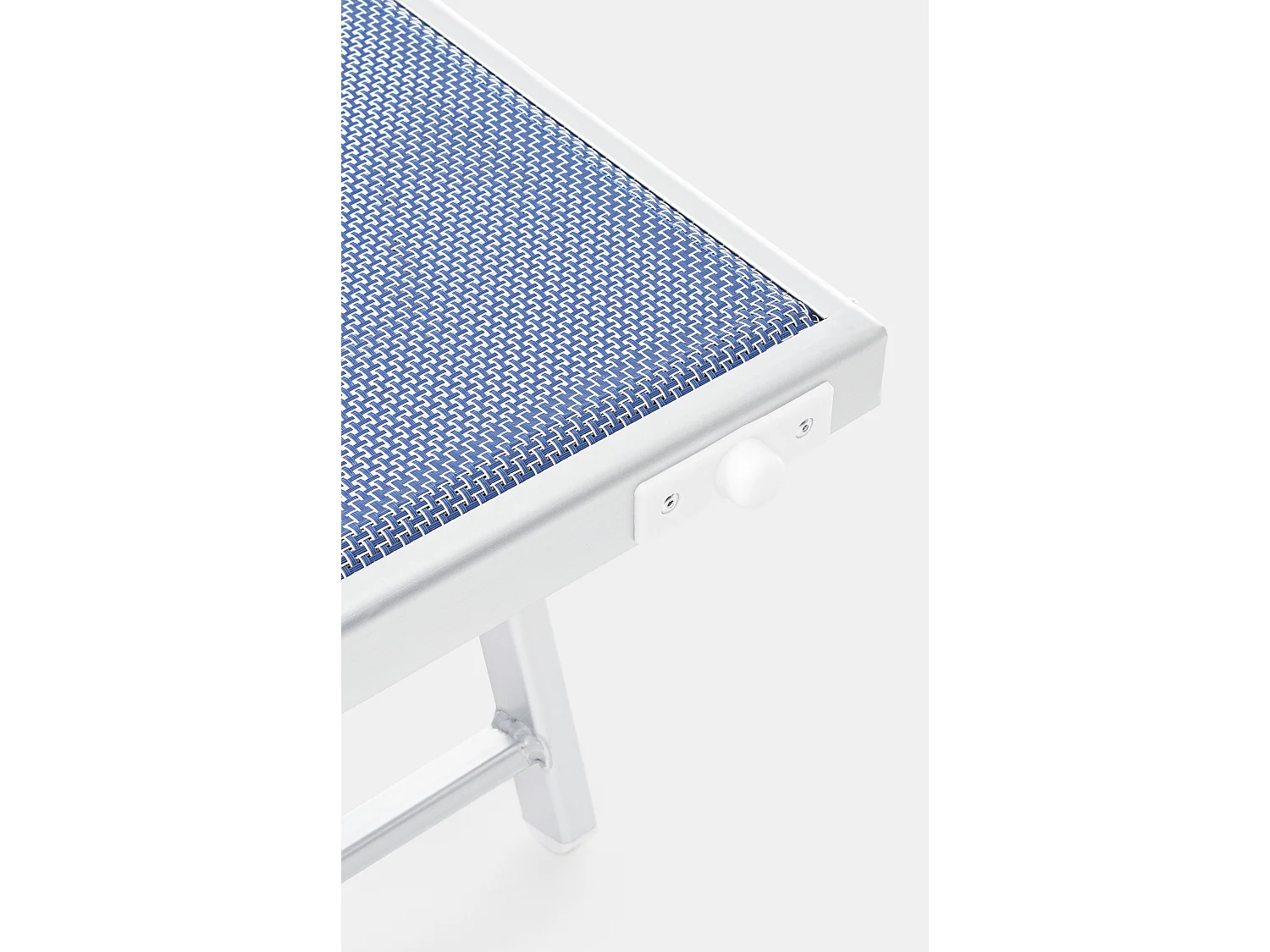 Chaise longue pliante en aluminium bleu Jorgia - Lot de 2