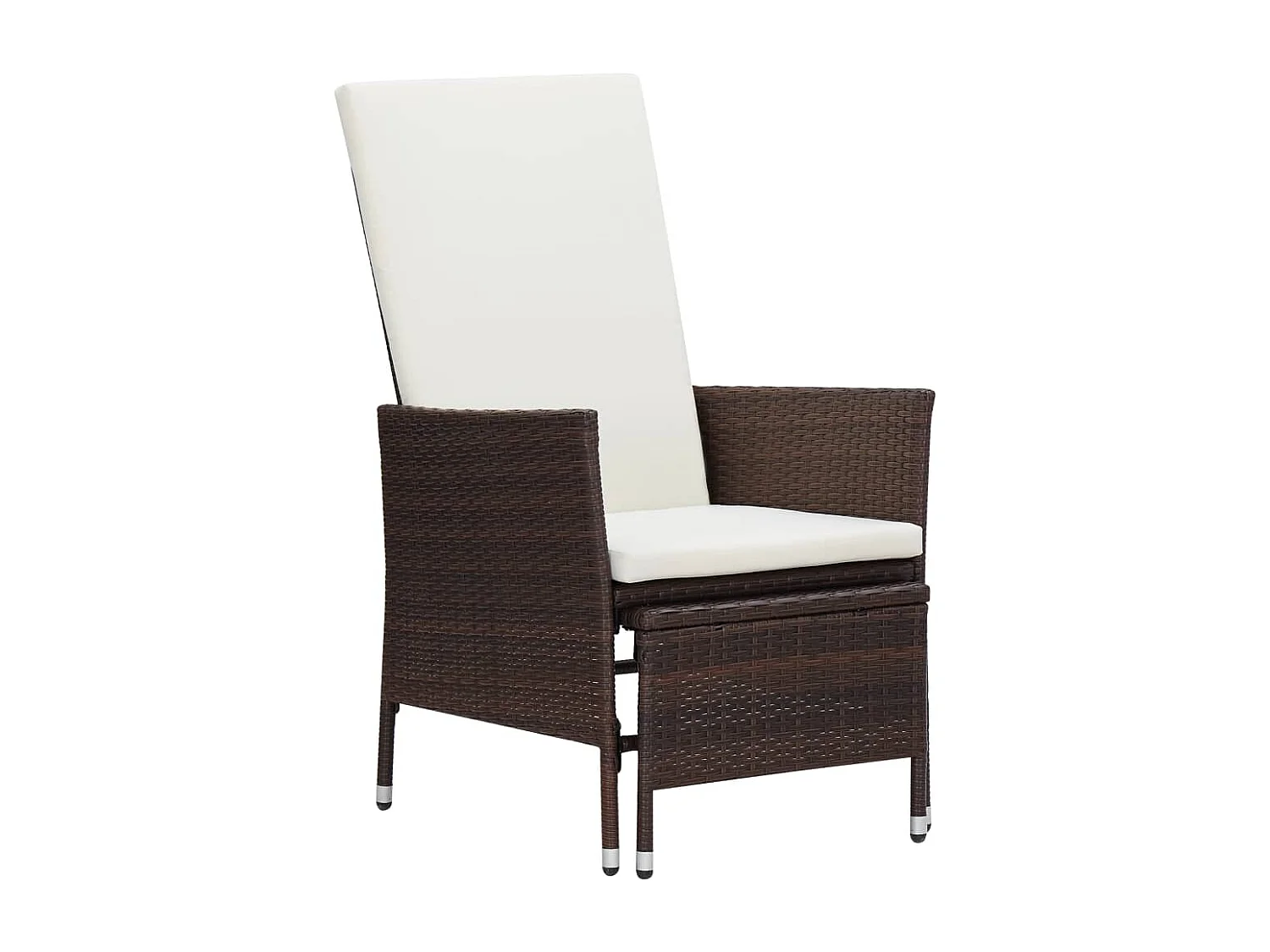 Salon de jardin 2 pcs avec coussins Résine tressée Marron 3