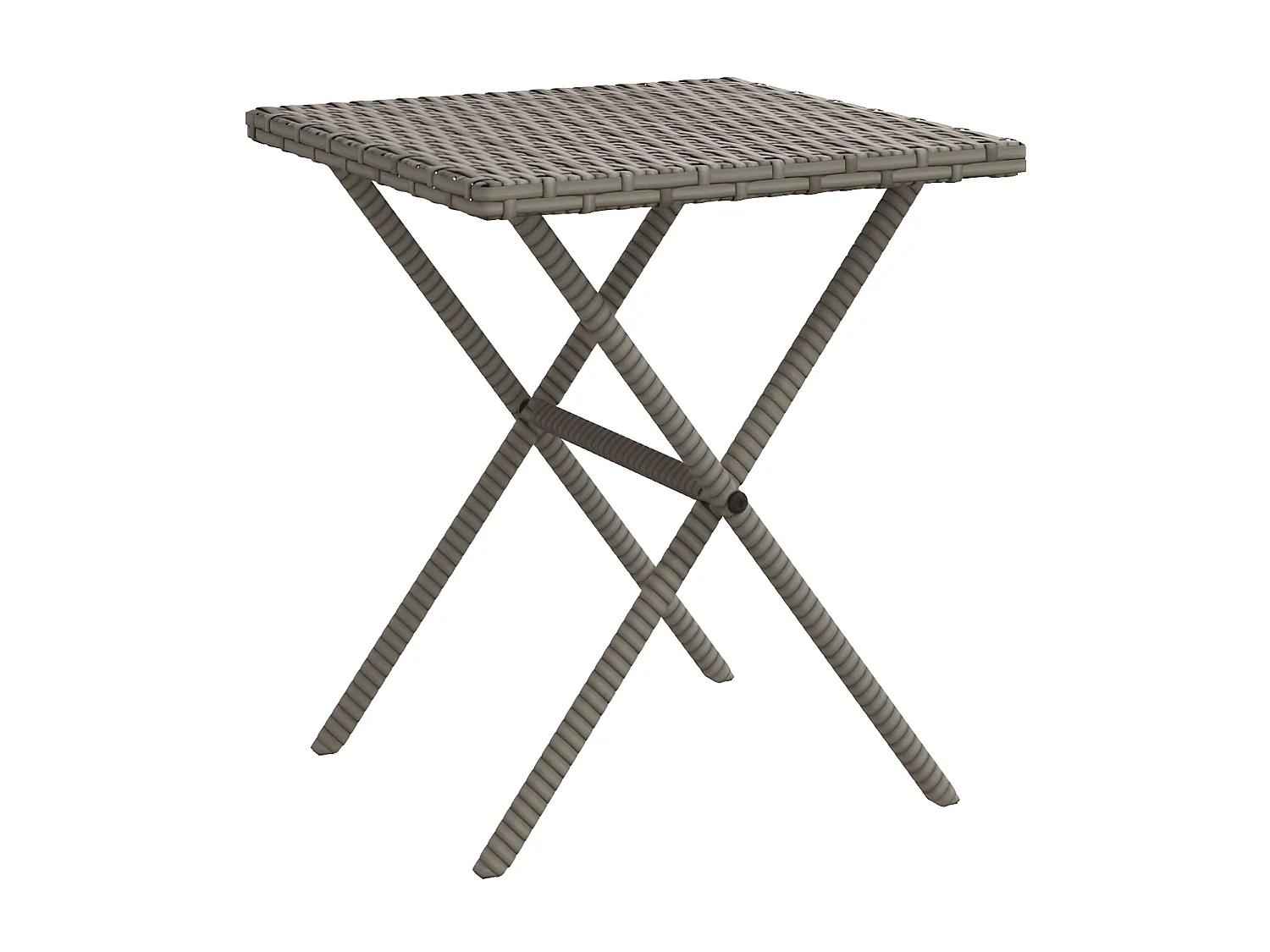 Chaises longues lot de 2 avec table gris résine tressée