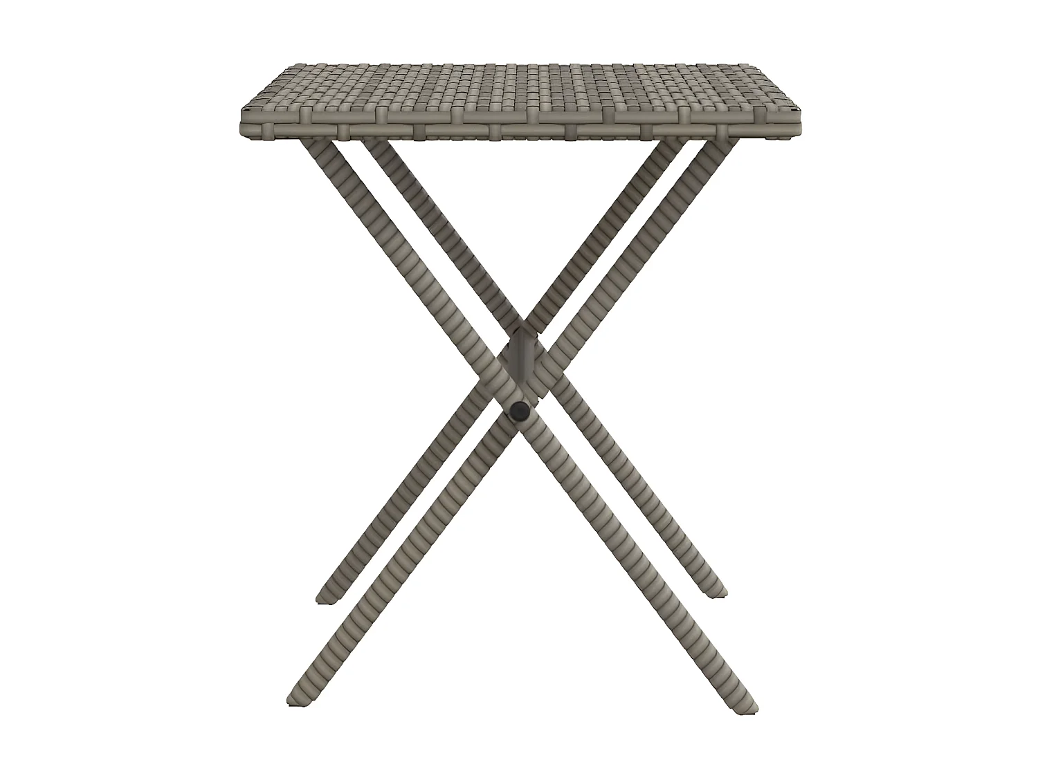 Chaises longues lot de 2 avec table gris résine tressée