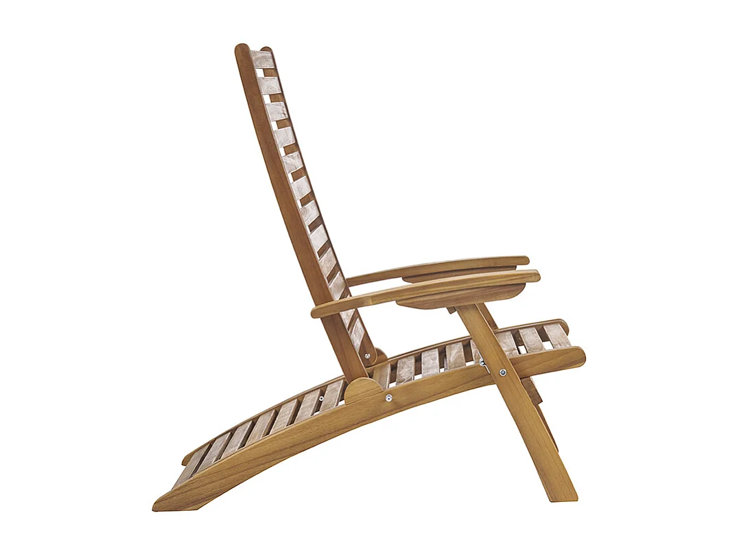 Tumbona reclinable con 3 posiciones de madera maciza RIO