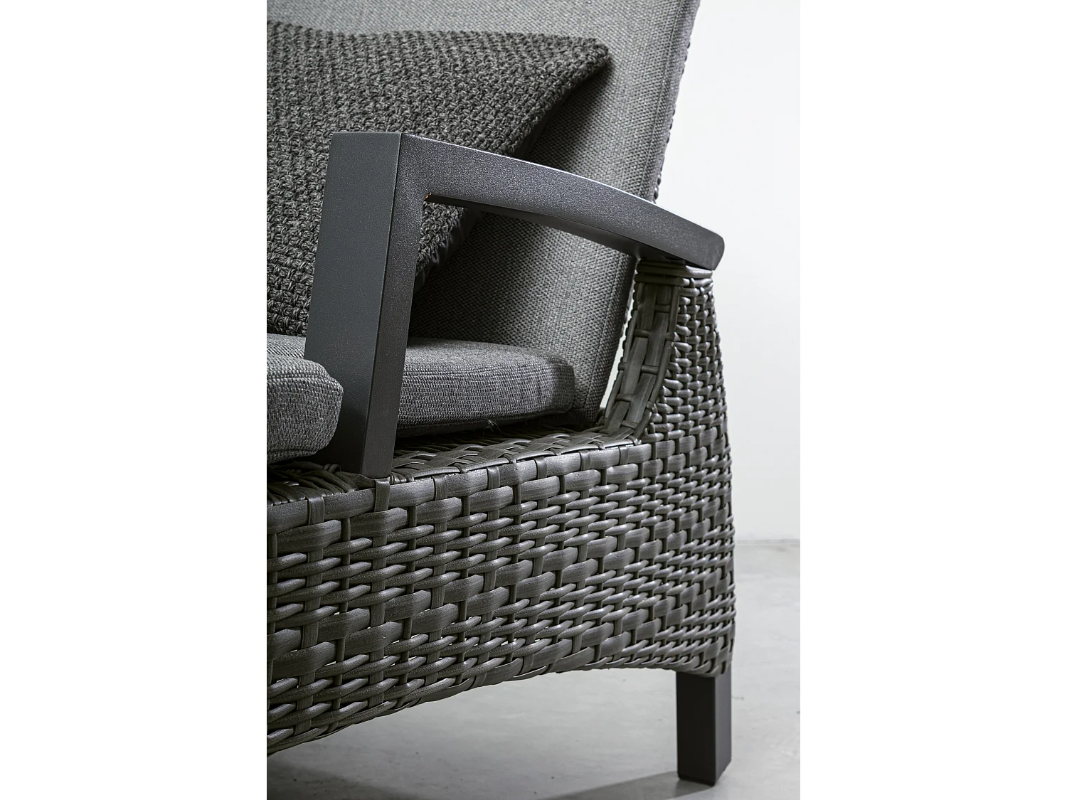 Antraciet aluminium loungestoel met Ben kussens