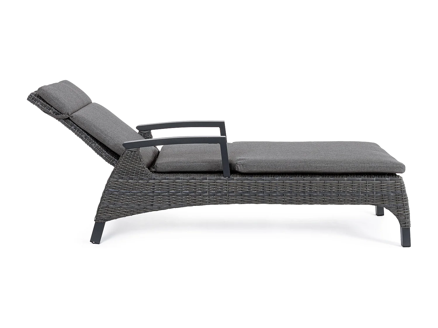 Antraciet aluminium loungestoel met Ben kussens