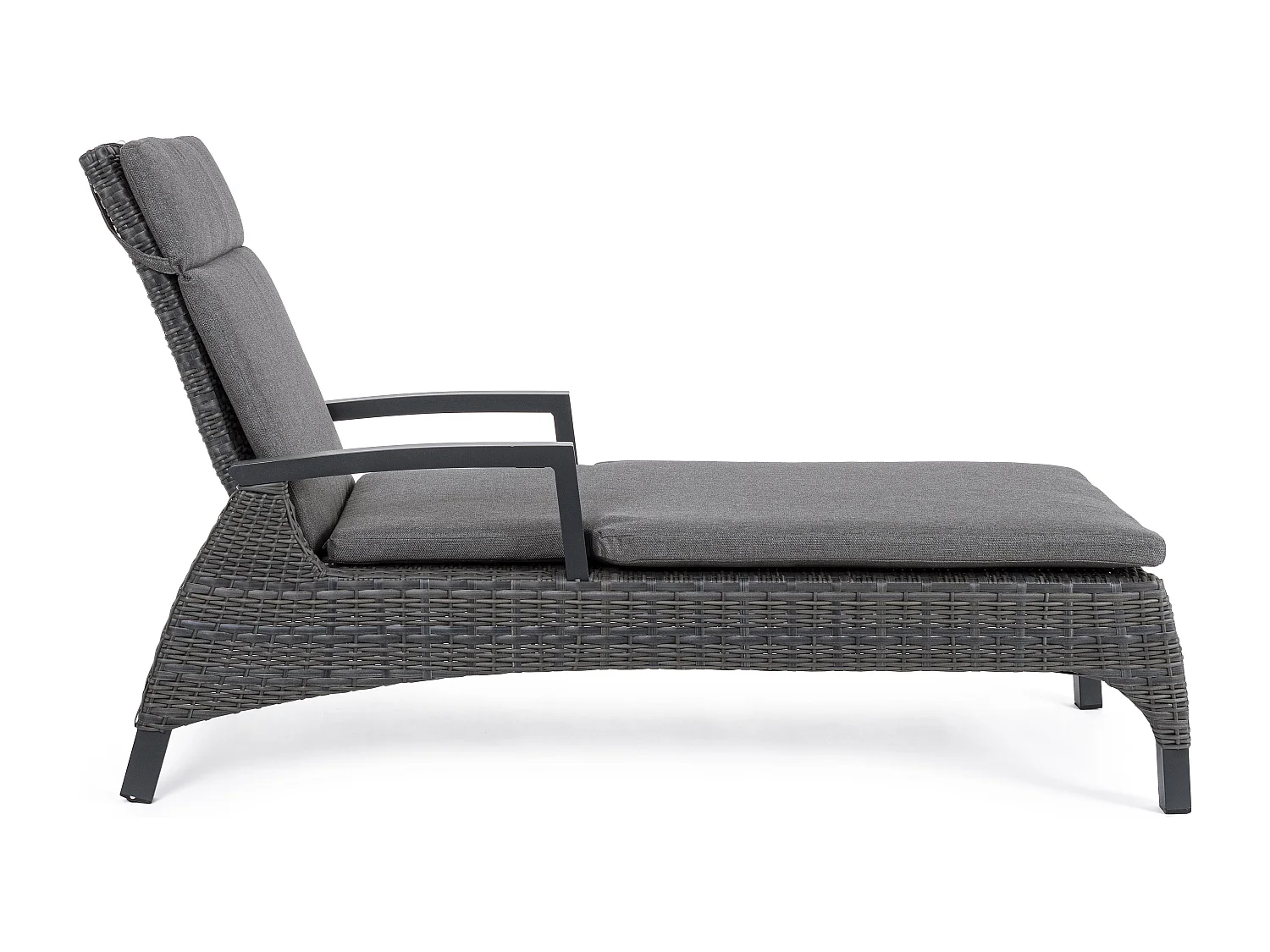 Antraciet aluminium loungestoel met Ben kussens