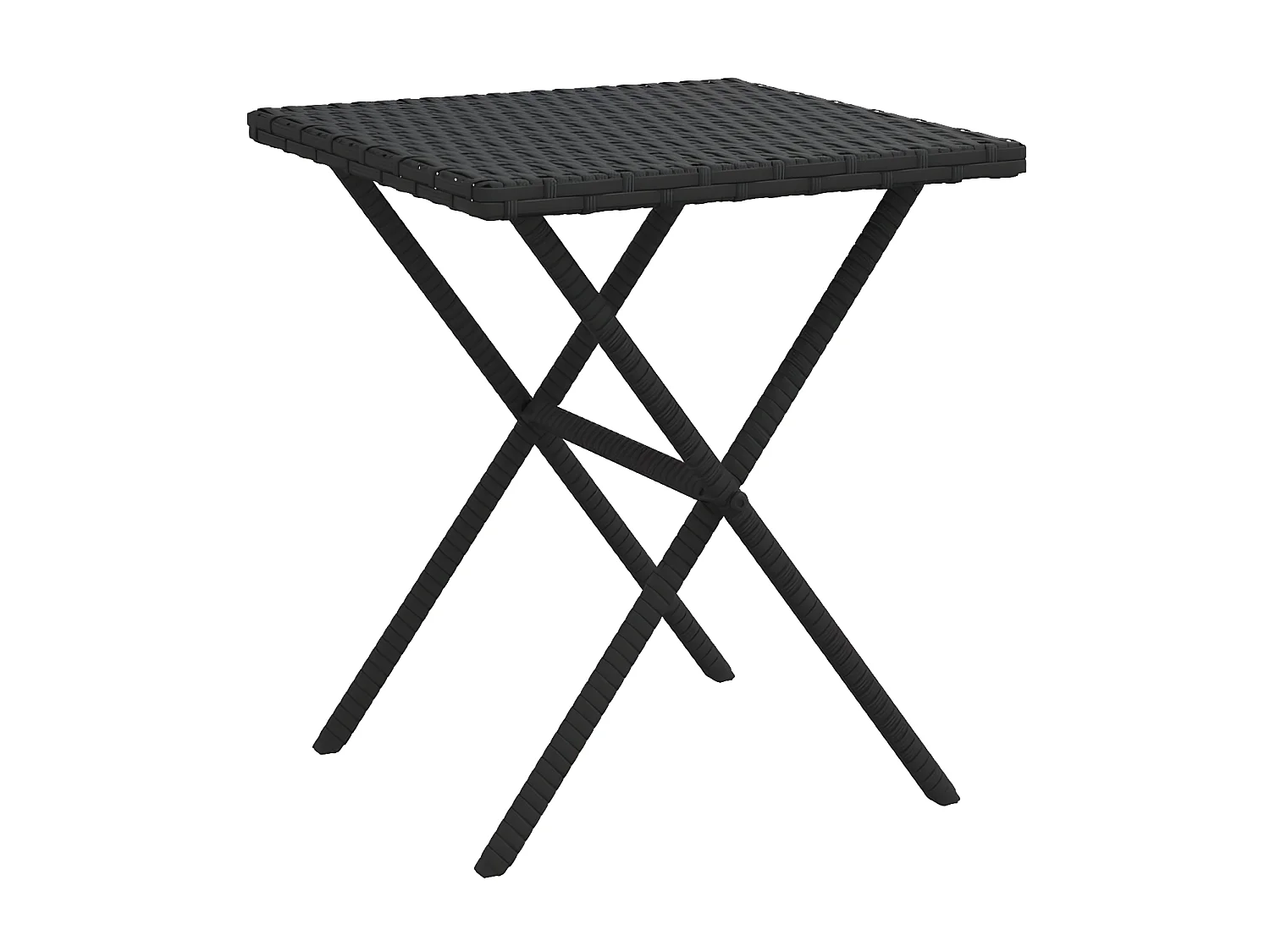Chaises longues lot de 2 avec table noir résine tressée