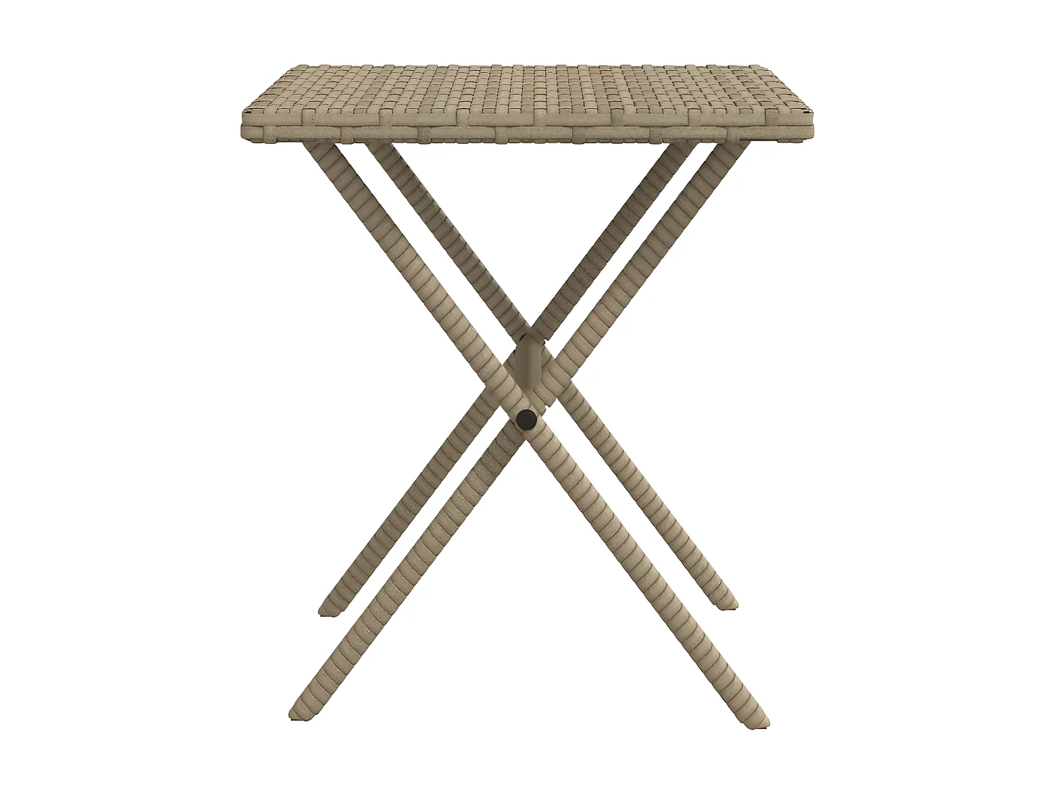 Chaises longues lot de 2 avec table beige résine tressée