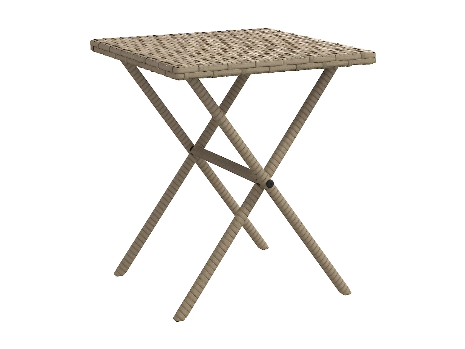 Chaises longues lot de 2 avec table beige résine tressée