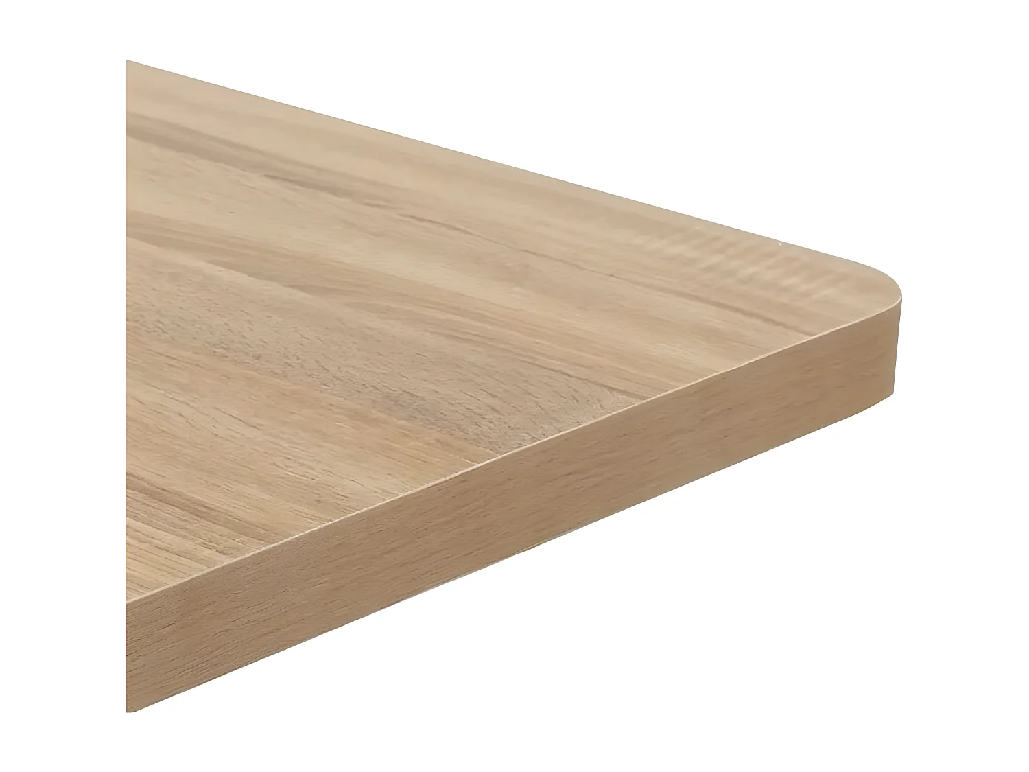 Table de bar carrée bois clair et pied métal blanc Kalas 60cm