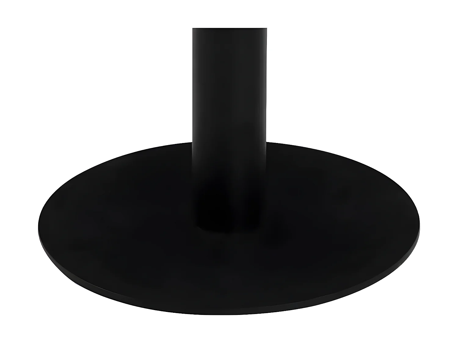 Table de bar ronde bois foncé et pieds métal noir Beth D 50cm