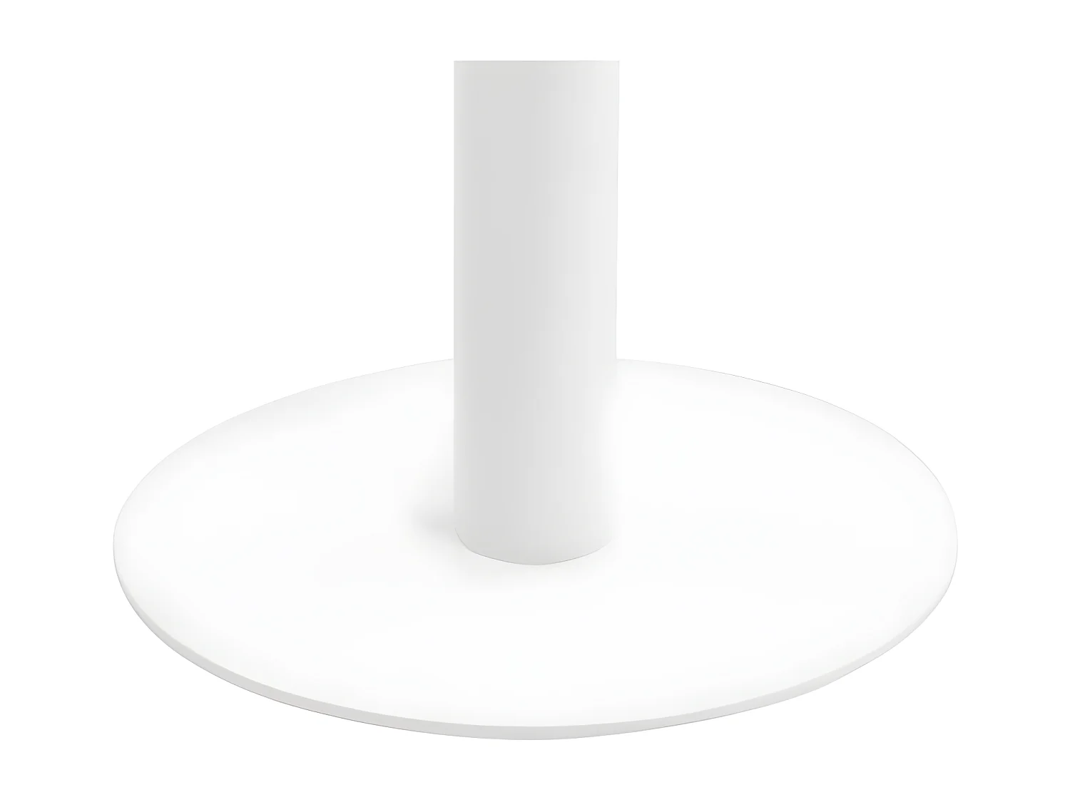 Table de bar ronde bois clair et pieds métal blanc Beth D 60cm