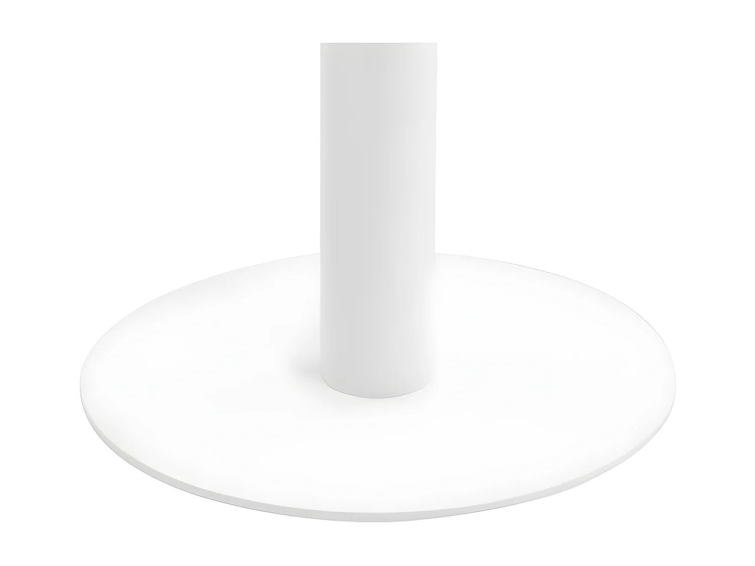 Table de bar ronde bois clair et pieds métal blanc Beth D 50cm