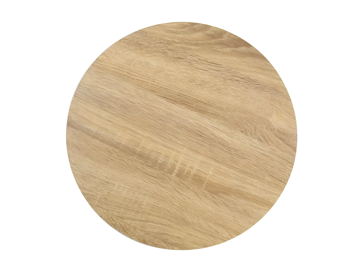 Table de bar ronde bois clair et pieds métal noir Beth D 40cm