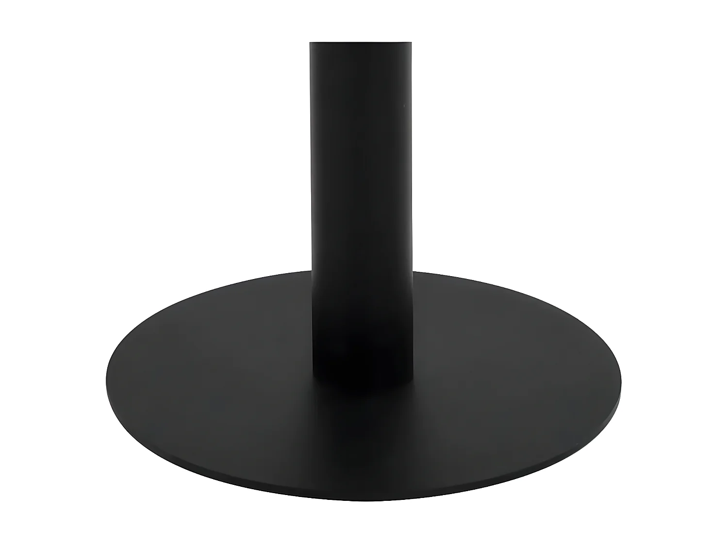 Table de bar carrée bois foncé et pied métal noir Kalas 50cm