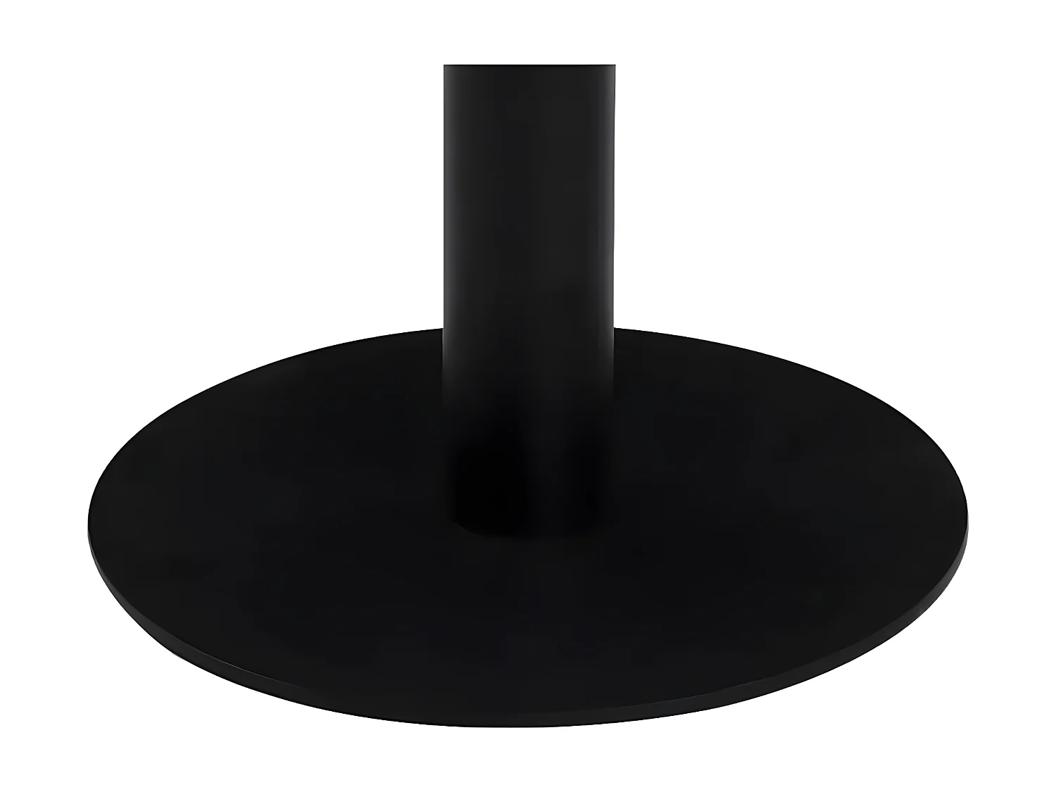 Table de bar ronde bois foncé et pieds métal noir Beth D 80cm