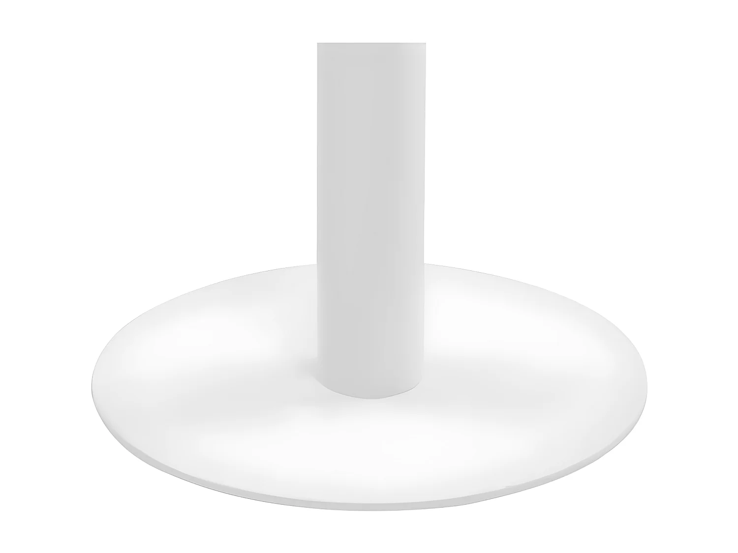 Table de bar carrée bois clair et pied métal blanc Kalas 50cm