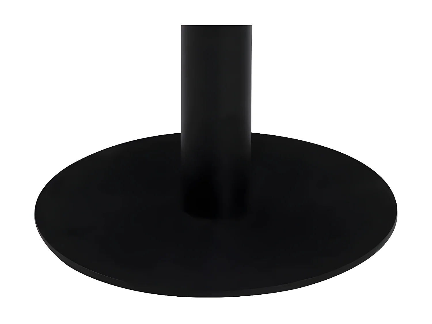 Table de bar ronde bois foncé et pieds métal noir Beth D 40cm