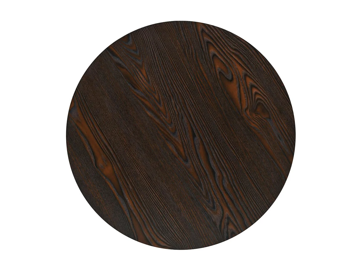 Table de bistro MDF et acier Rond 60x75 Frêne foncé