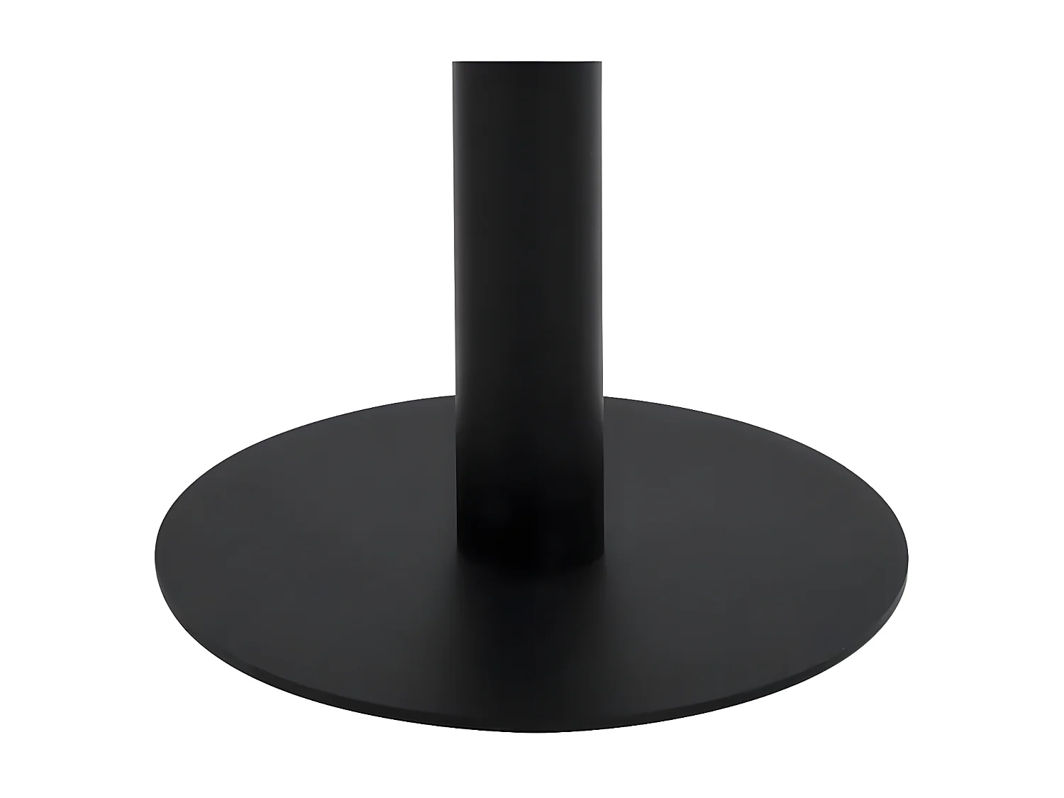 Table de bar carrée bois foncé et pied métal noir Kalas 60cm