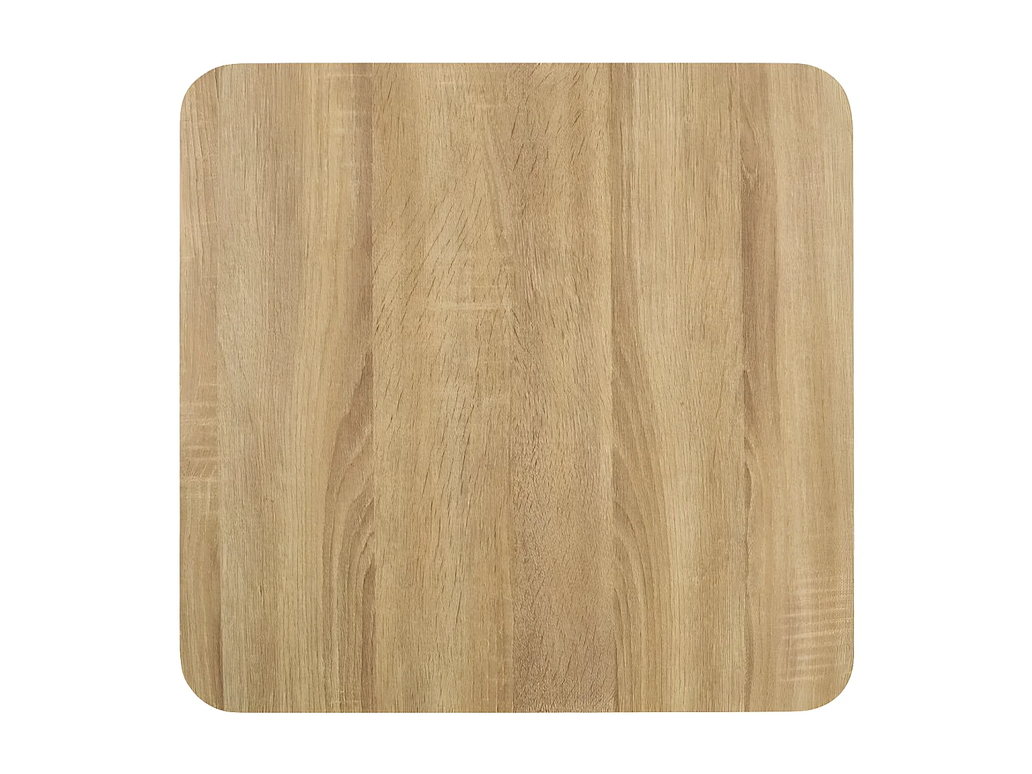 Table de bar carrée bois clair et pied métal noir Kalas 50cm