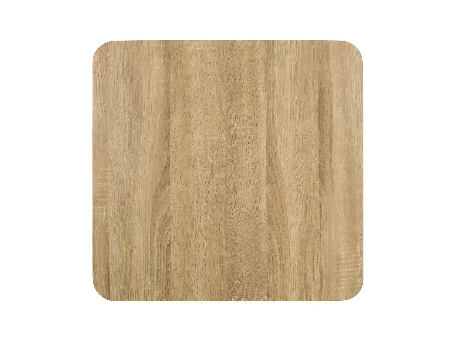 Table de bar carrée bois clair et pied métal noir Kalas 50cm
