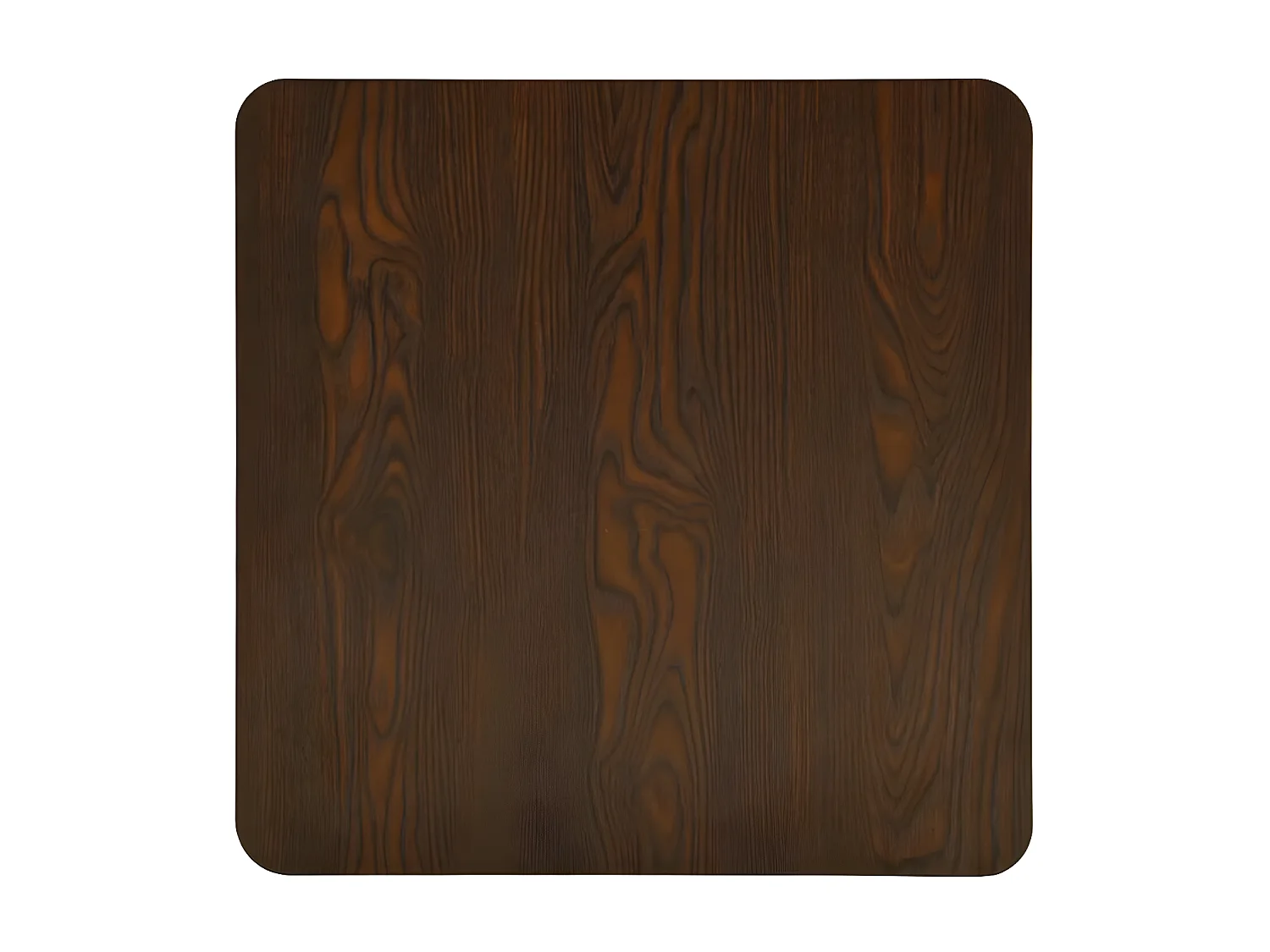 Table de bar bois foncé et pieds métal noir Riner 70cm