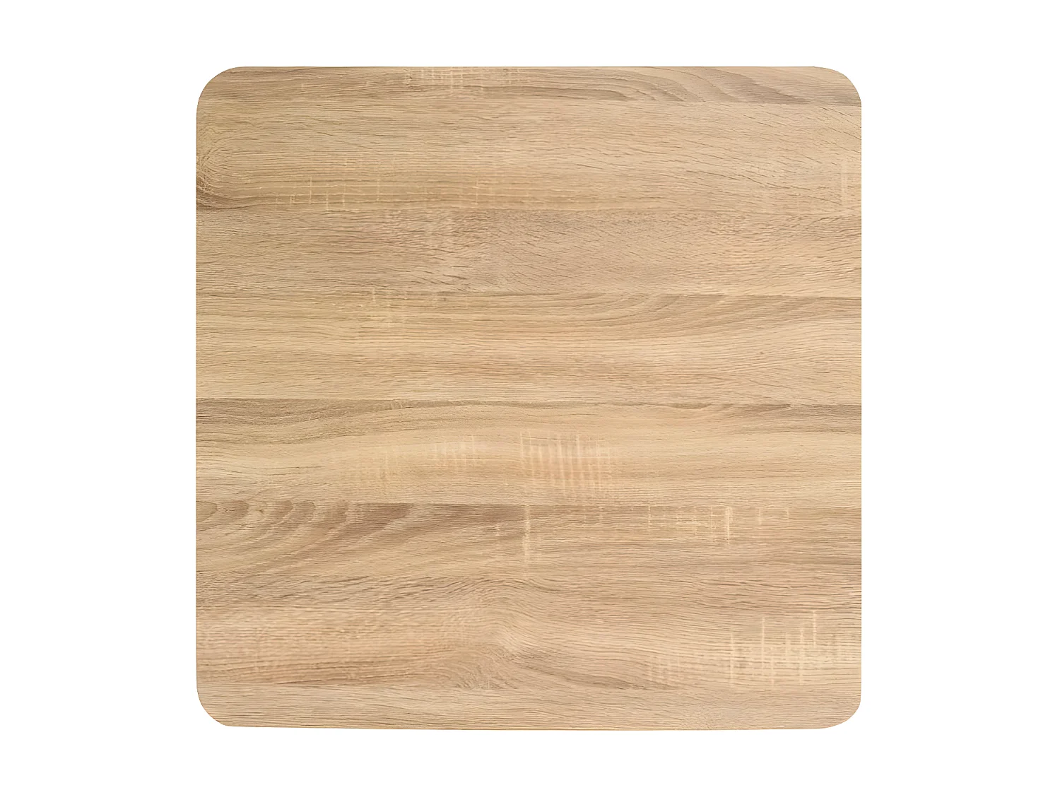 Table de bar carrée bois clair et pied métal noir Kalas 80cm