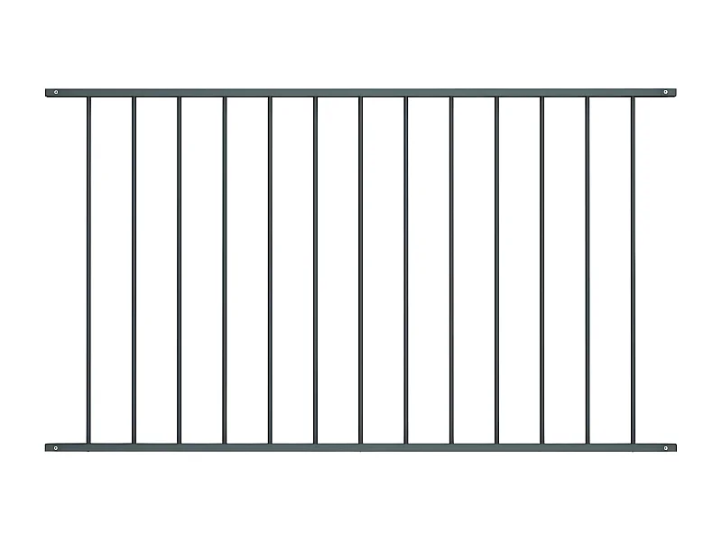 Panneau de clôture Acier enduit de poudre 1,7x1,25 m Anthracite