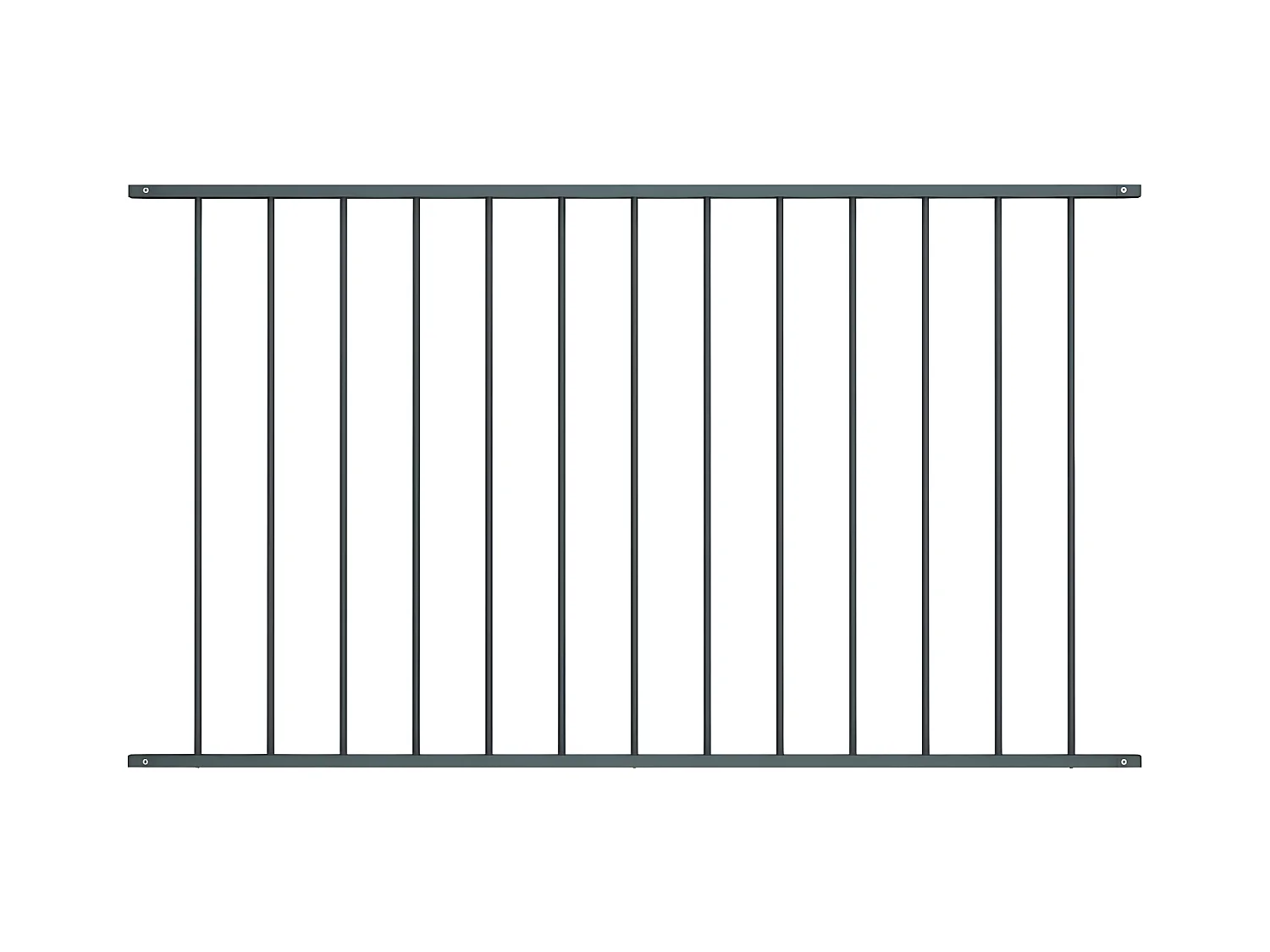 Panneau de clôture Acier enduit de poudre 1,7x1,25 m Anthracite