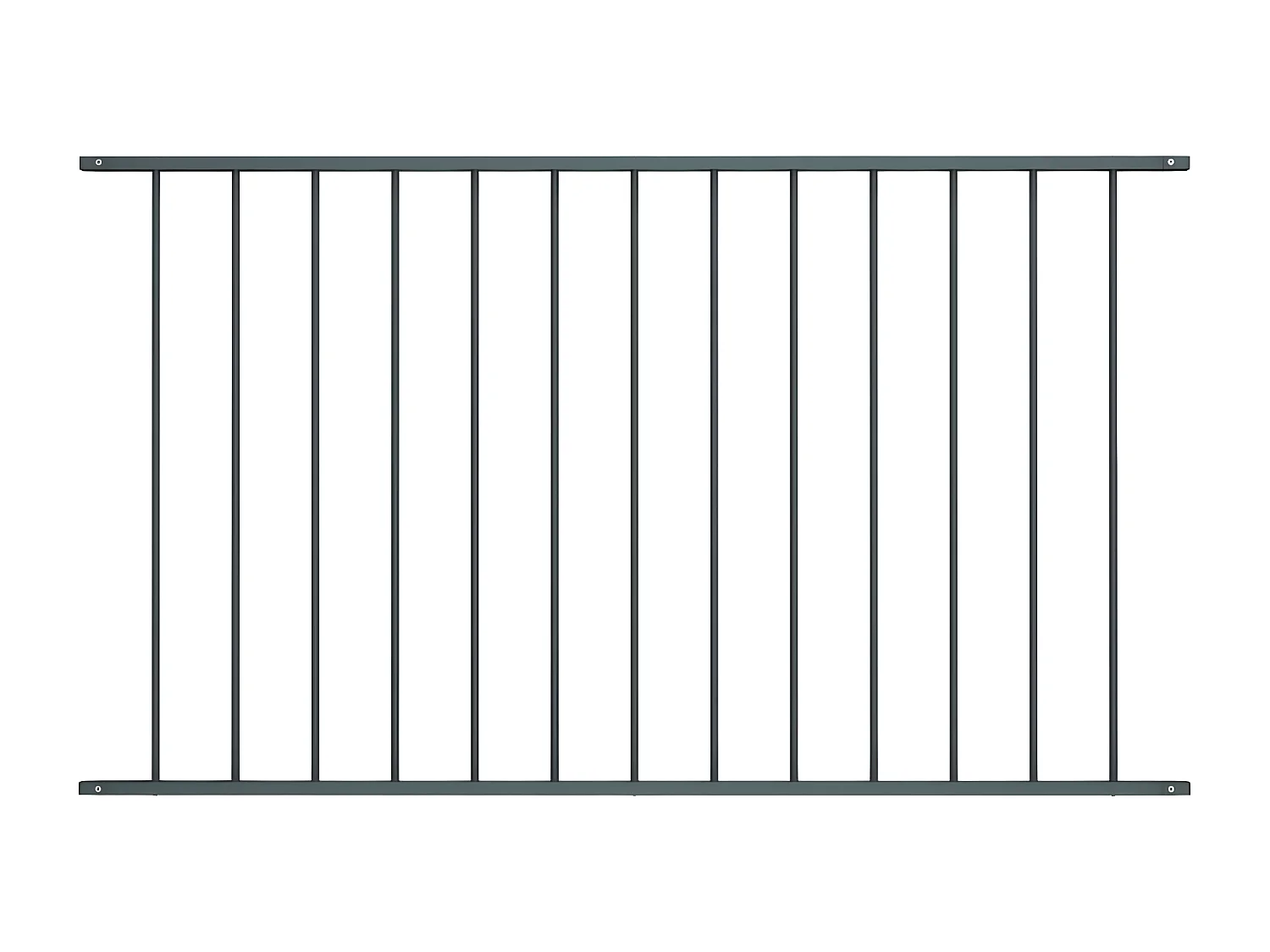 Panneau de clôture Acier enduit de poudre 1,7x1,25 m Anthracite