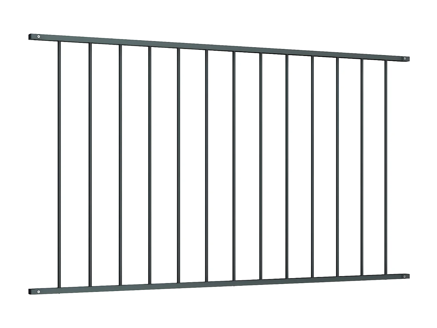 Panneau de clôture Acier enduit de poudre 1,7x1,25 m Anthracite