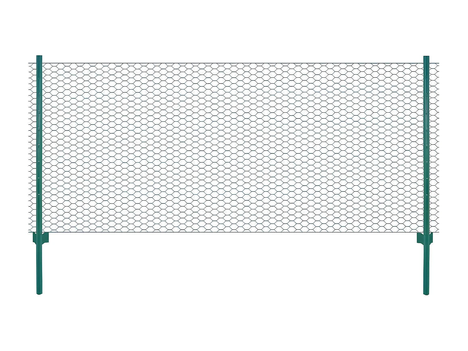 Clôture en grillage métallique avec poteaux Acier 25x0,75m Vert