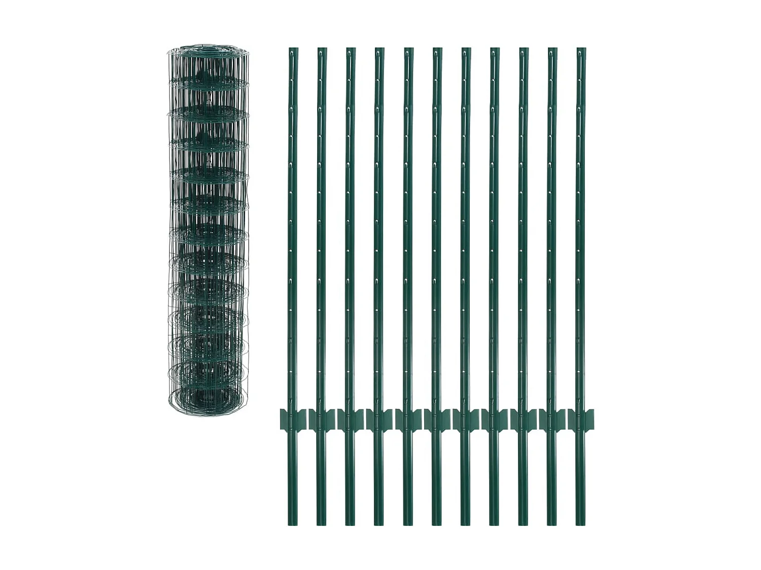 Clôture Euro Acier 20x1,2 m Vert 2