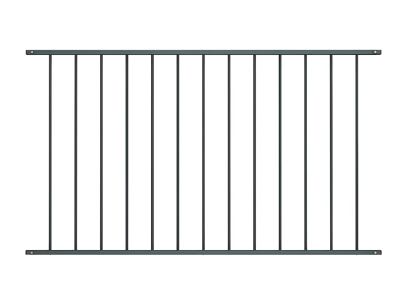 Panneau de clôture Acier enduit de poudre 1,7x0,75 m Anthracite