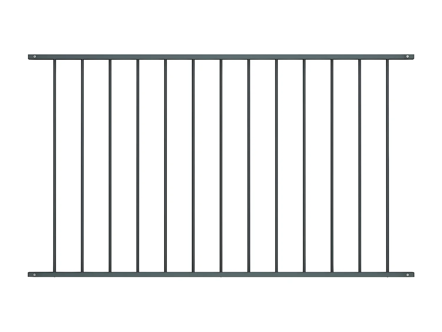 Panneau de clôture Acier enduit de poudre 1,7x0,75 m Anthracite