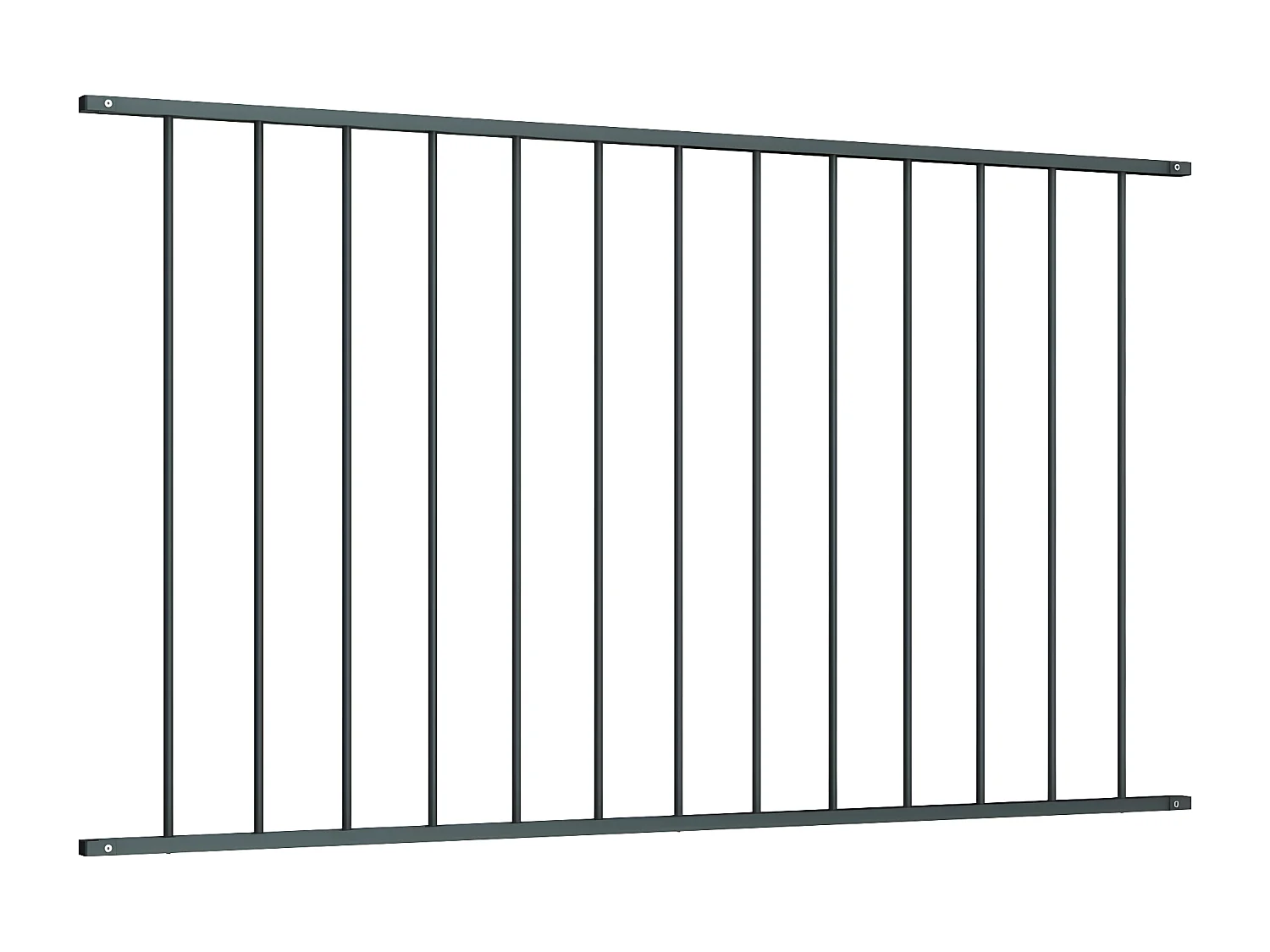 Panneau de clôture Acier enduit de poudre 1,7x0,75 m Anthracite