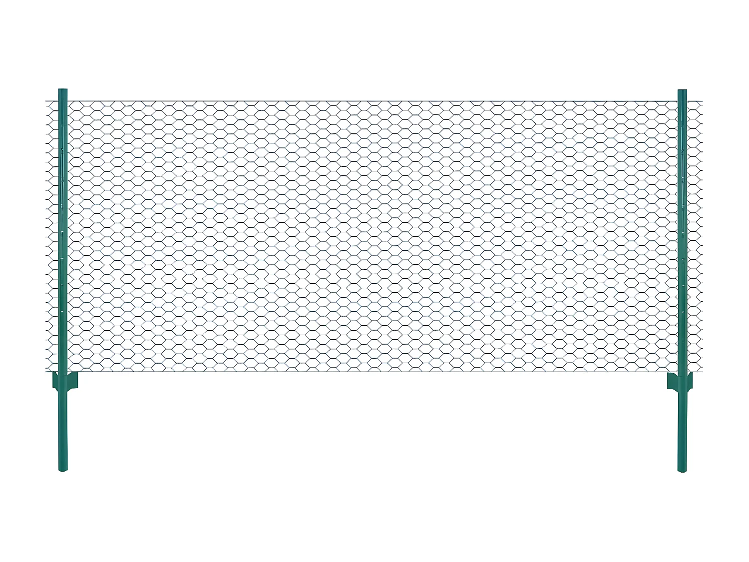 Clôture en grillage métallique avec poteaux Acier 25x1 m Vert 3