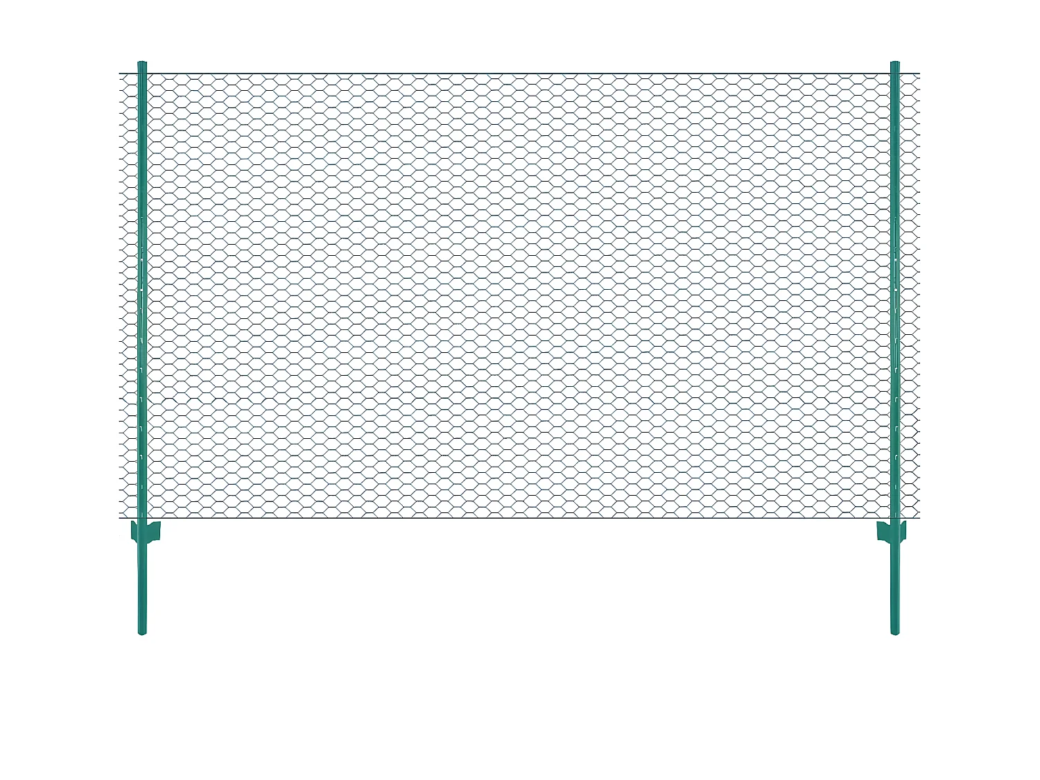 Clôture en grillage métallique avec poteaux Acier 25x2 m Vert 3