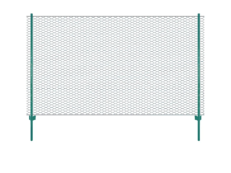 Clôture en grillage métallique avec poteaux Acier 25x2 m Vert 3