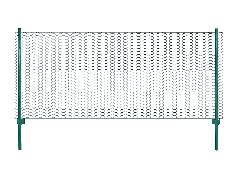 Clôture en grillage métallique avec poteaux Acier 25x0,5 m Vert 3